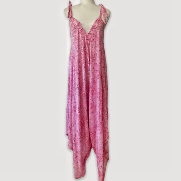 Summer Beach Handkerchief Romper Pink - Picture 1 of 5